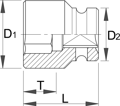 UNIOR - Kraftschraubereinsatz - 22 1/2"(kurz)