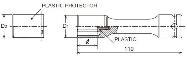 KOKEN - Kraftschraubereinsatz - 17 1/2"(lang)
