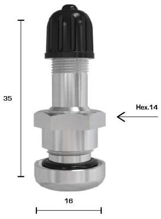 SCHRADER - Schlauchlos Ventil - V3.20.1TR 416S