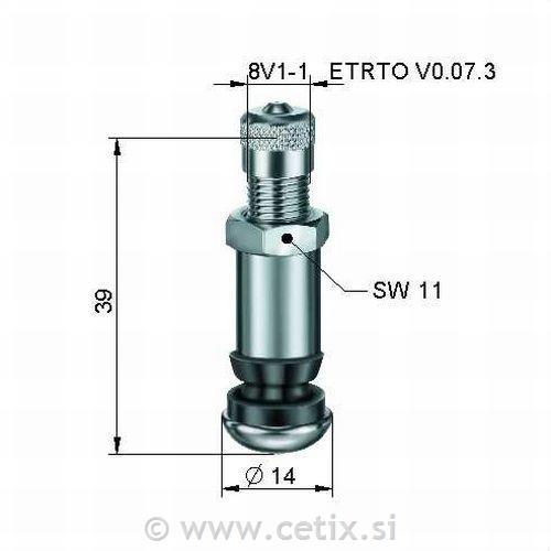 SCHRADER - Schlauchlos Ventil - BBS 8,3mm (09.15.036)