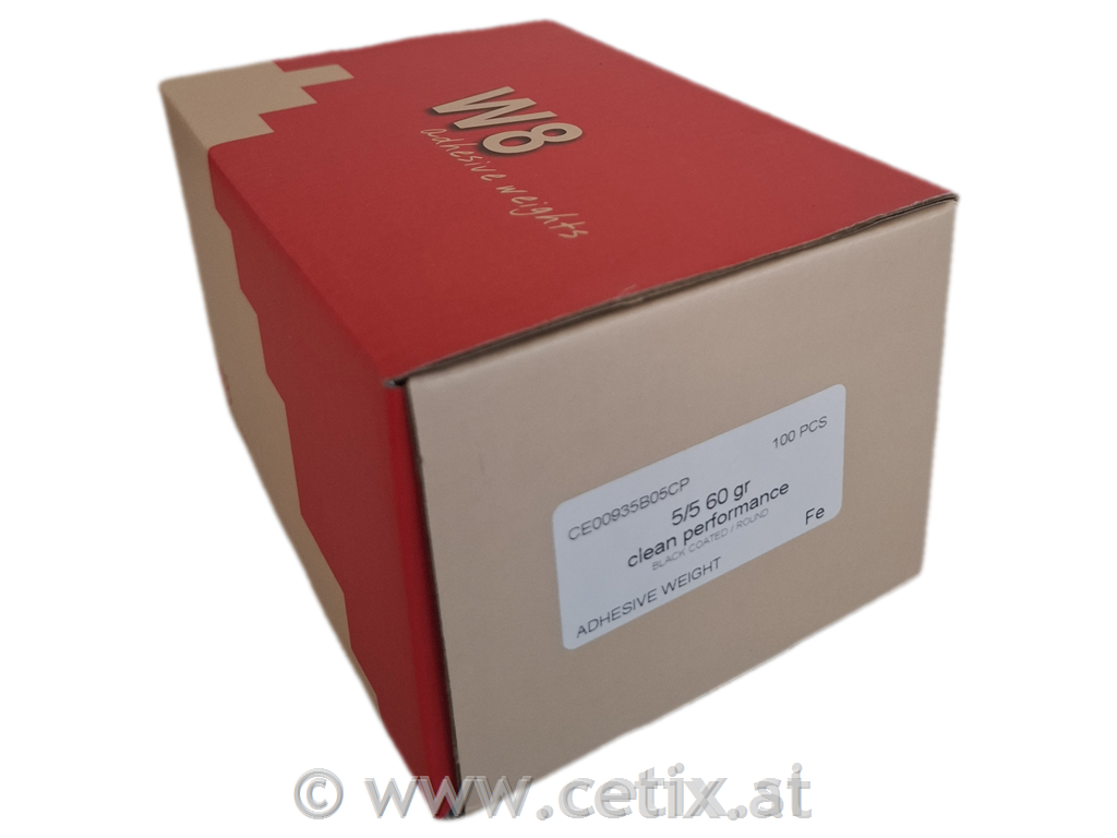 Lepljive uteži za osebna vozila – Clean Performance, črne, 60 g