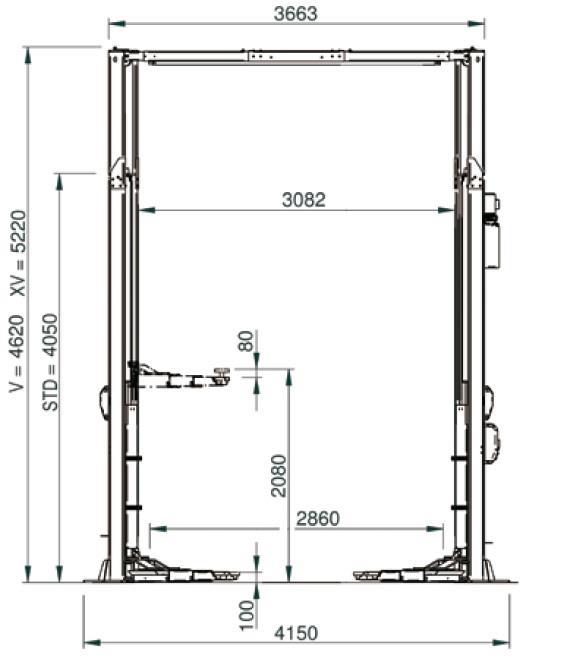CORGHI Erco HC5502 - Zweisäulenhebebühne