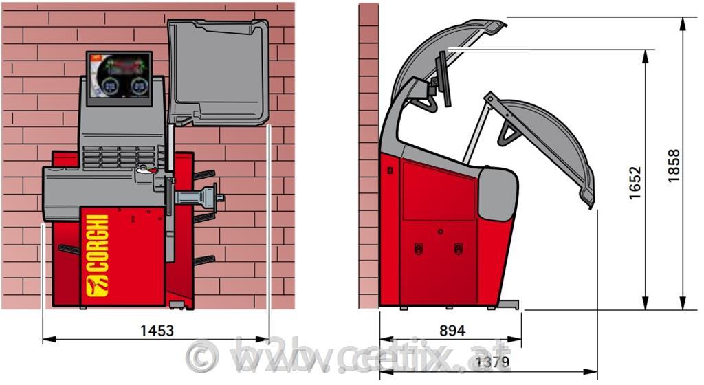 CORGHI EM 9580C Touch -Reifenwuchtmaschine