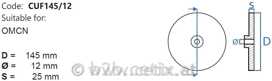 GUMMITELLER für Hebebühne - CUF145/12 (rund)