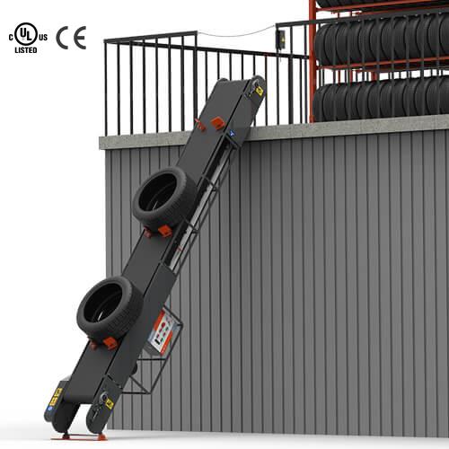 MARTINS - Fließband zur Reifenlagerung 4,6 m / 5,5 m / 6,4 m / 7 m