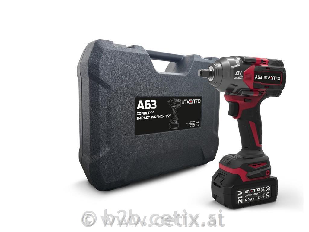 INVENTO - Baterijski brezkrtačni udarni vijačnik A63 1/2"