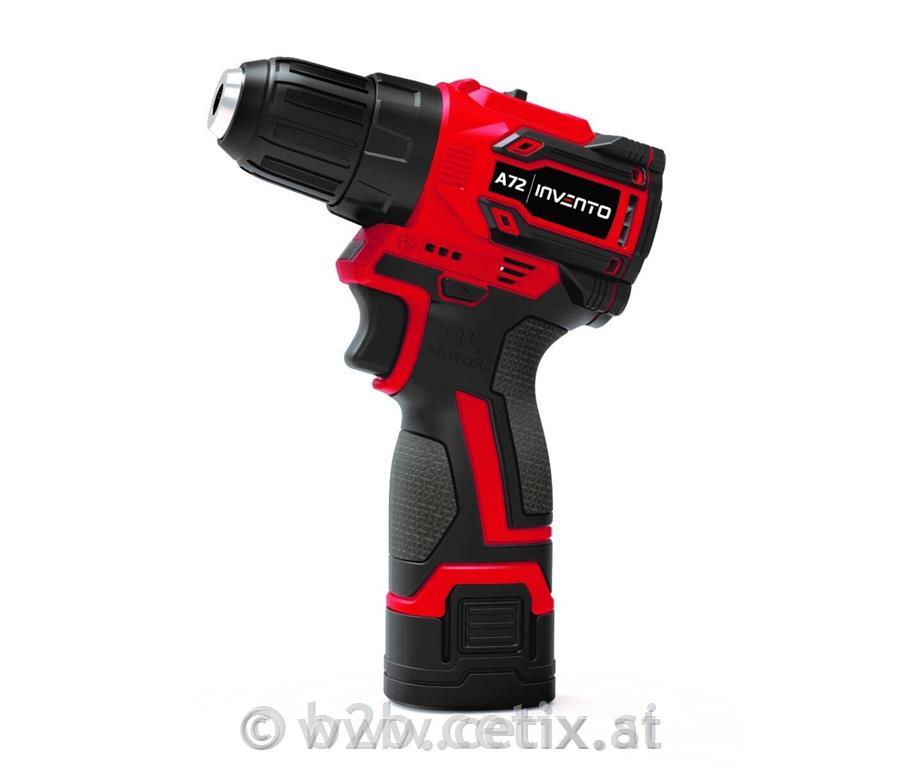 INVENTO - baterijski brezkrtačni vrtalnik A72 3/8"