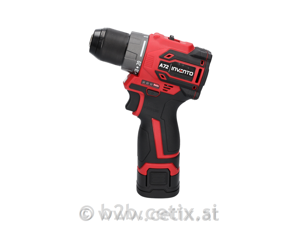 INVENTO - baterijski brezkrtačni vrtalnik A72 3/8"