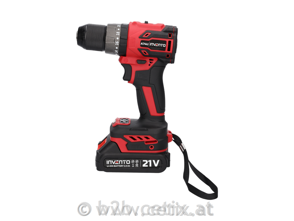 INVENTO - Baterijski brezkrtačni udarni vrtalnik A 74U 3/8"